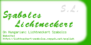 szabolcs lichtneckert business card